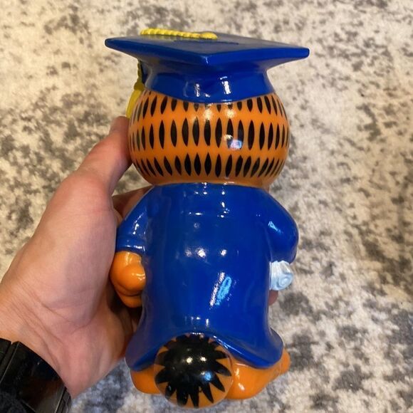 VTG Garfield Graduate Coin Piggy Bank - EUC UNITED FEATURE SYNDICATE 1978-1981 - Picture 3 of 9